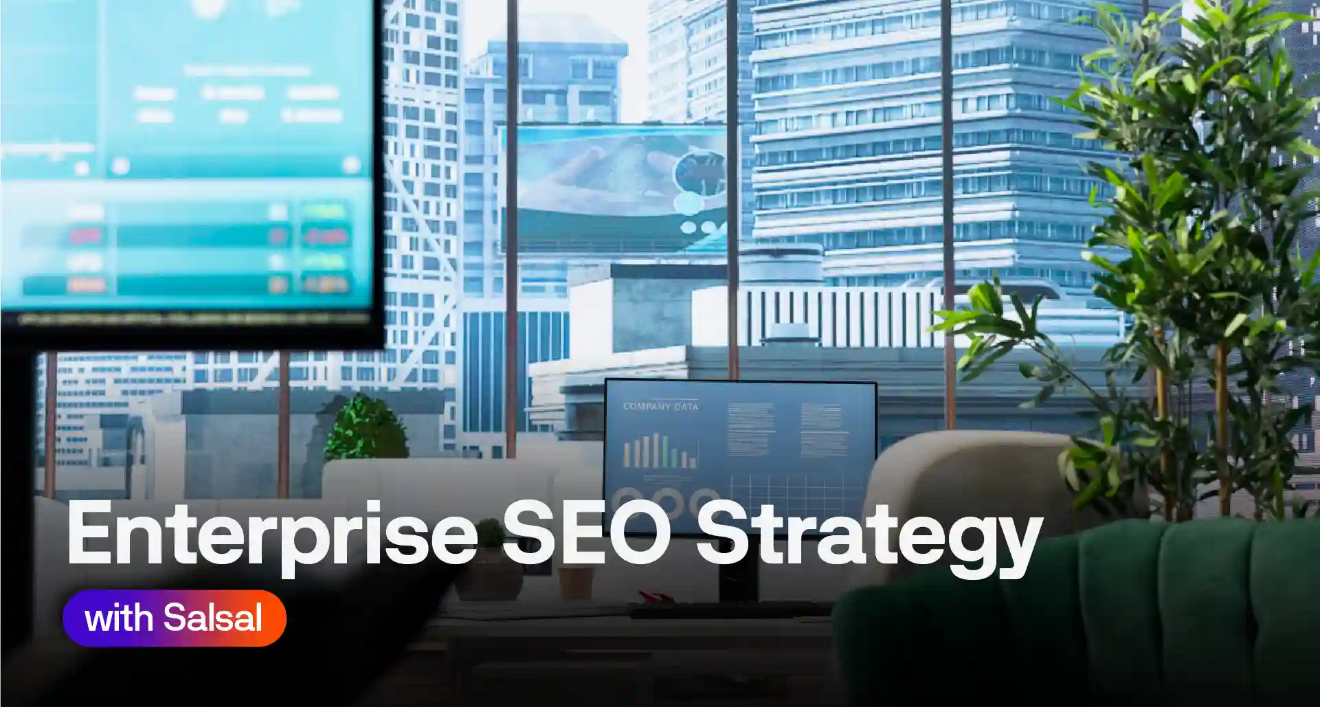 Enterprise SEO dashboard tracking website performance, rankings, and organic traffic.